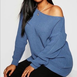 Off-the-shoulder sweater